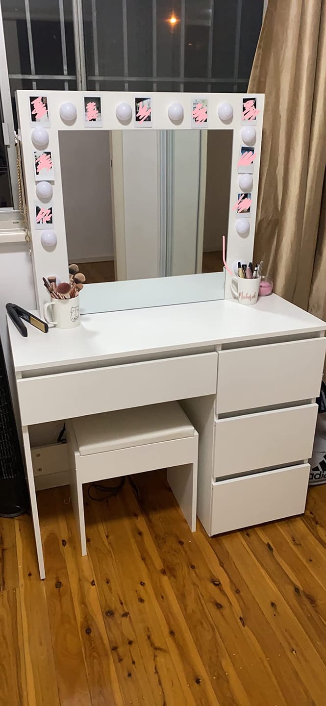 Customer photo review of Dressing Table Vanity Set Stool