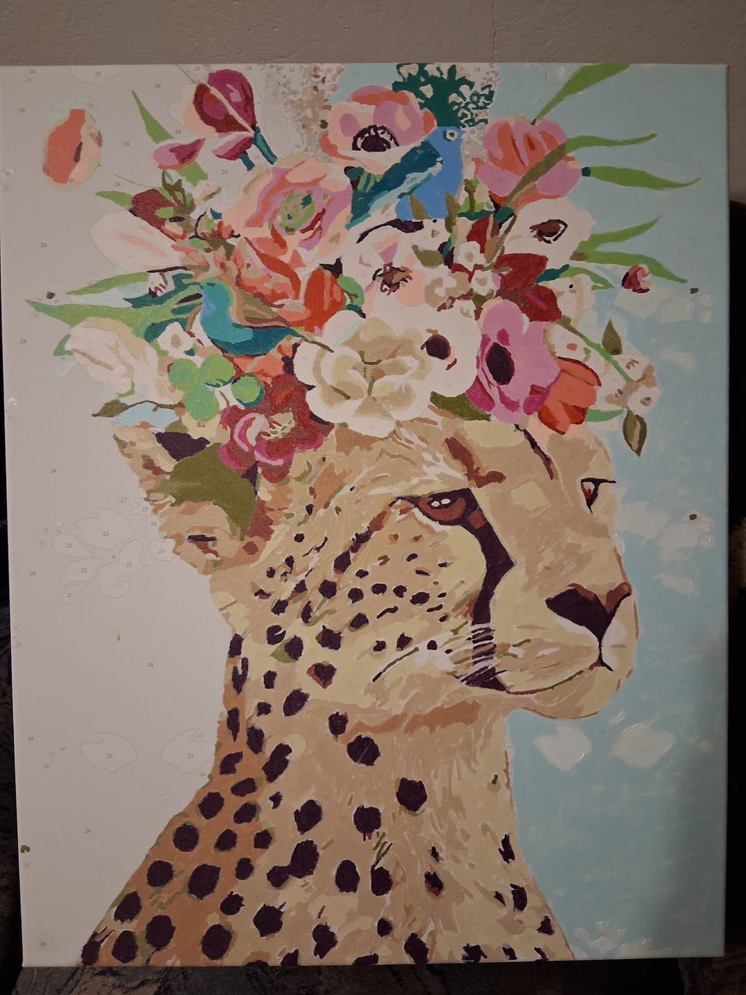 Customer photo review of Florescencia del Guepardo (Pintura por Números) 40x50 cm
