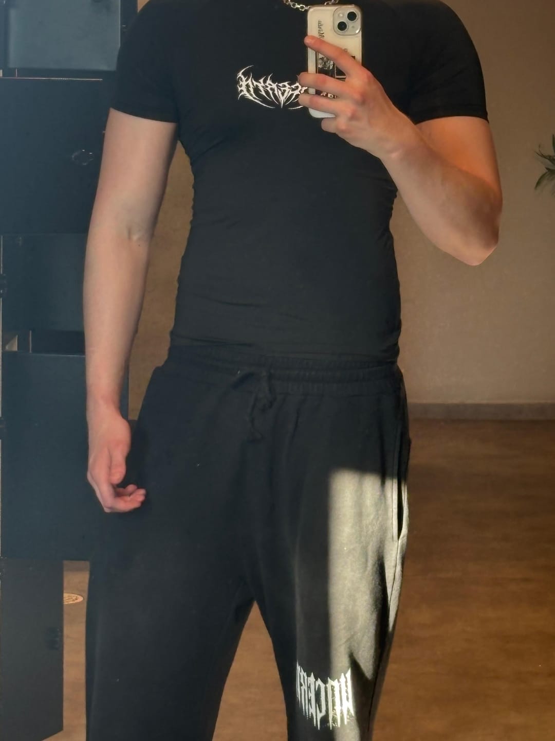 Customer photo review of UC046 Void Compression Tee - Black/Purple