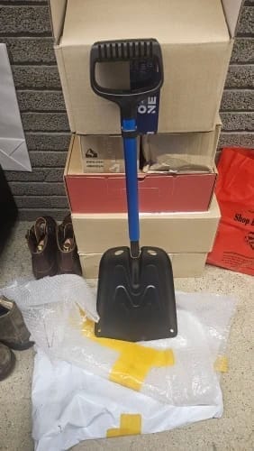 Customer photo review of Telescopic Snow Shovel - Portable Aluminum Deicer