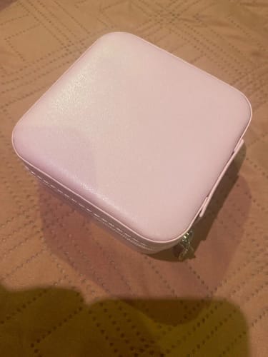 Customer photo review of Small Jewelry Box – Macaroon Style Travel Case for Studs & Rings
