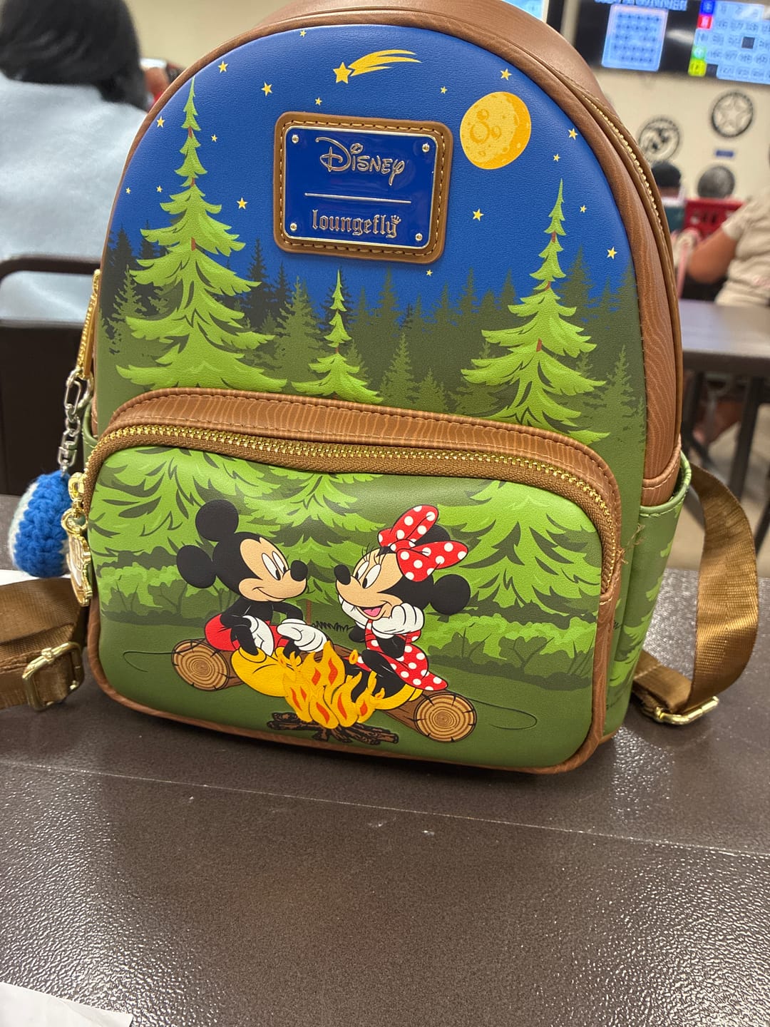 Customer photo review of Loungefly Mickey, Minnie, & Friends Camping Scene Mini Backpack | Exclusive