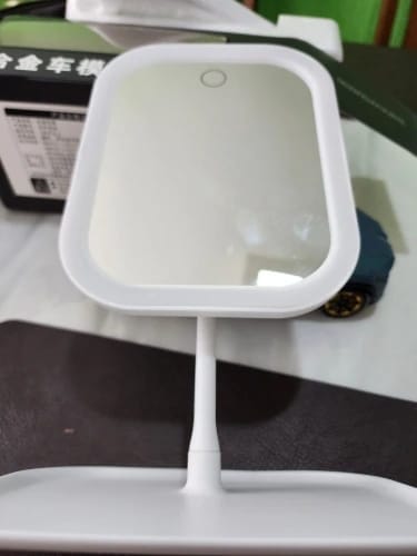 Customer photo review of LED Vanity Mirror – Touch Control Desktop Dressing Mirror