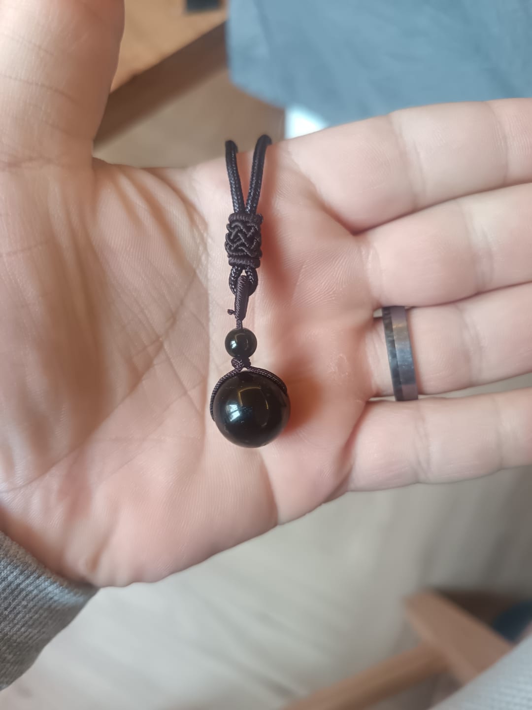 Customer photo review of Collier Obsidienne Oeil Céleste
