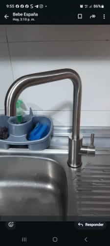 Customer photo review of Flexible Kitchen Faucet - LEENKEA 304 Stainless Steel