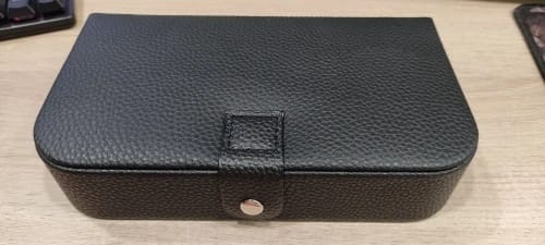 Customer photo review of Travel Jewelry Box – Portable Leather Organizer Case