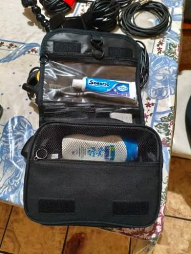 Customer photo review of Men's Toiletry Bag – Waterproof Hanging Travel Wash Pouch
