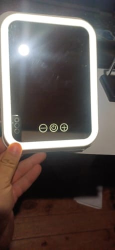 Customer photo review of LED Makeup Mirror – Dimmable Folding Vanity Mirror