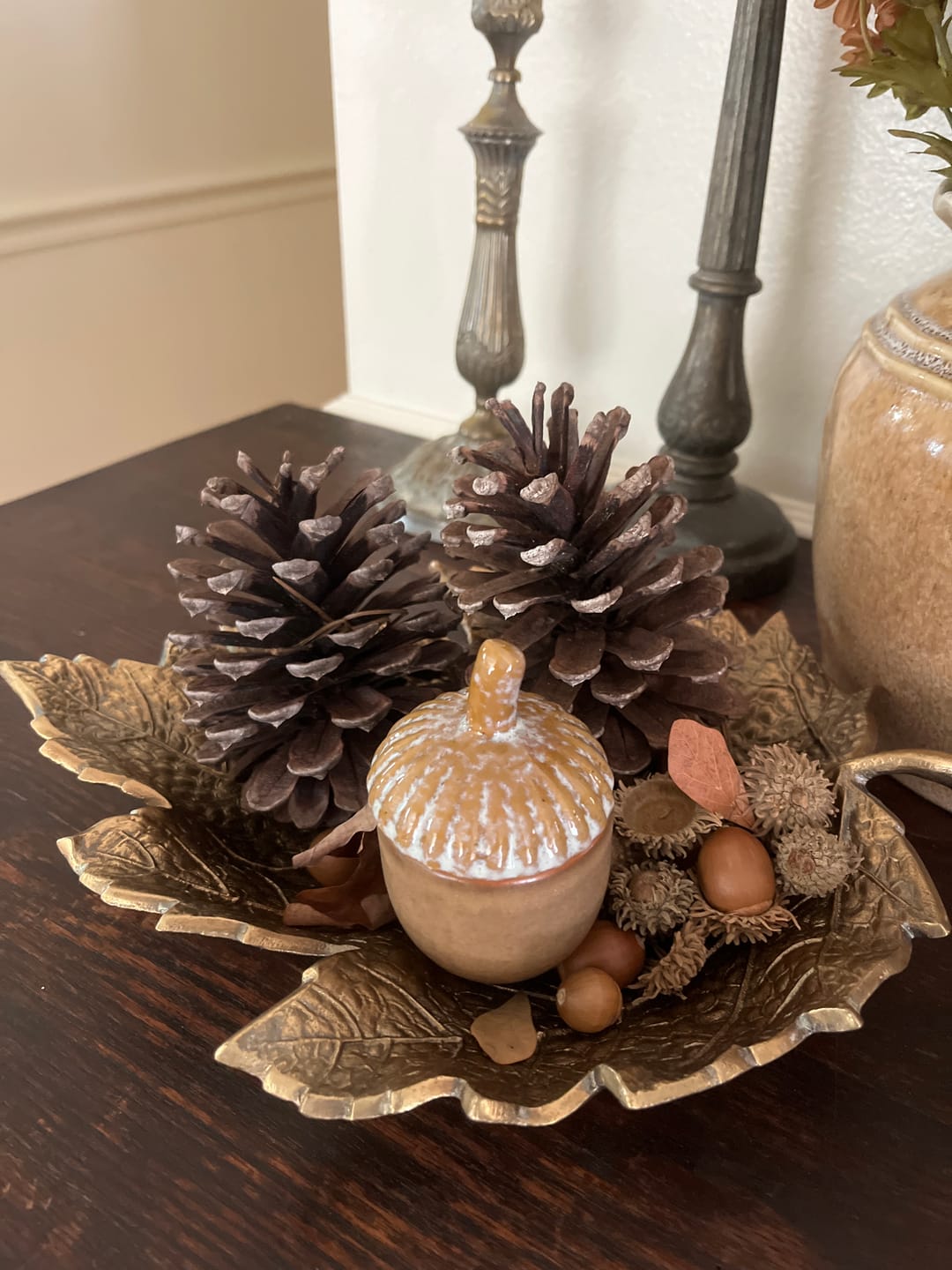 Customer photo review of Stoneware Acorn Shaped Jar