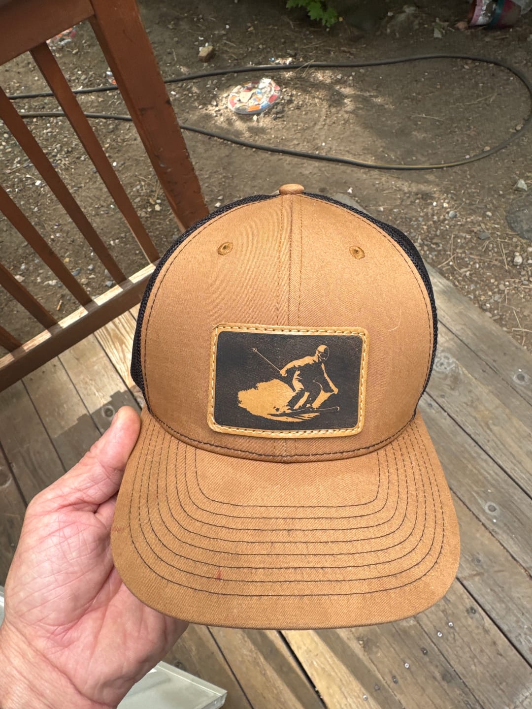 Customer photo review of Richardson 112 Custom Leather Patch Hat