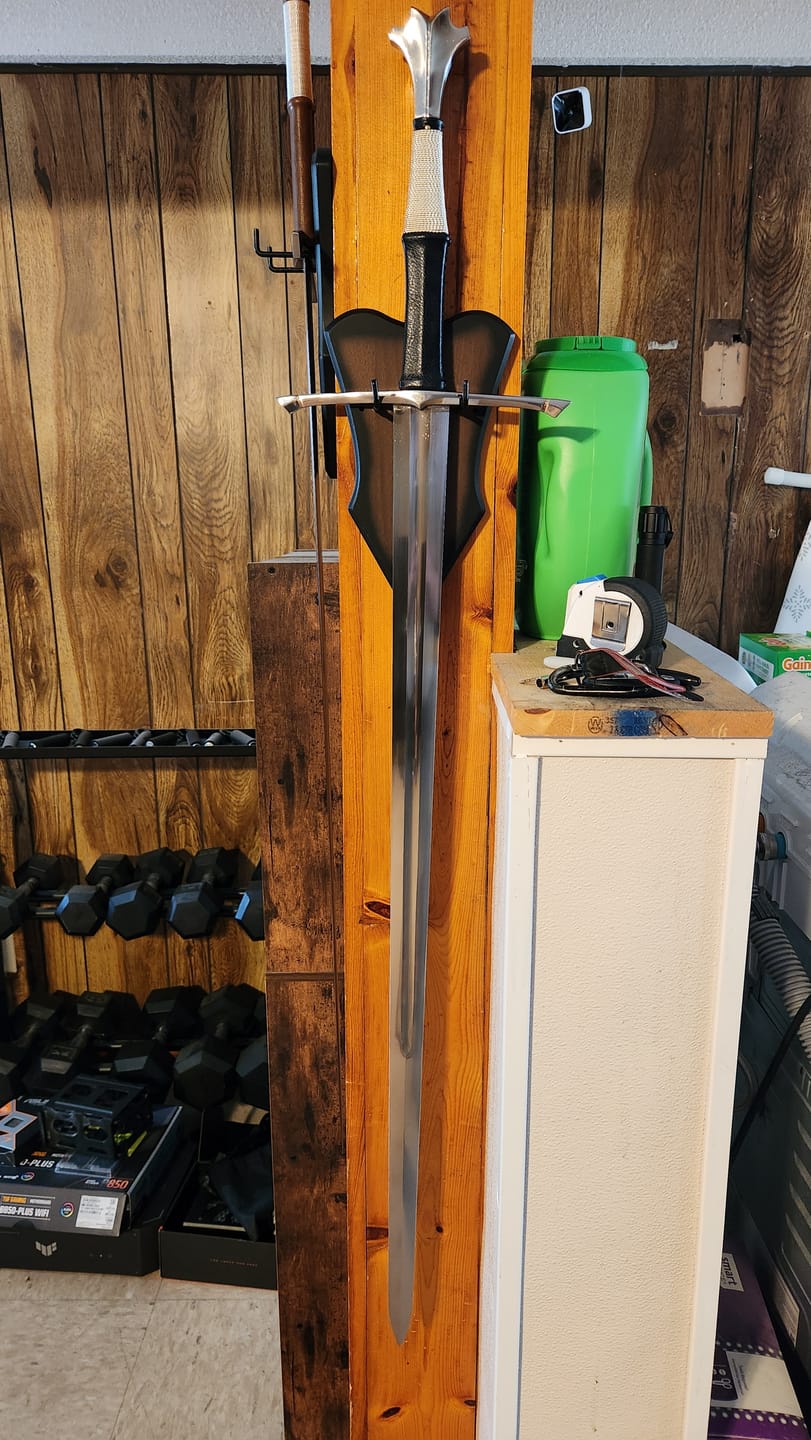 Customer photo review of The Dragonwhisper Longsword Version 2 with Fishtail Pommel