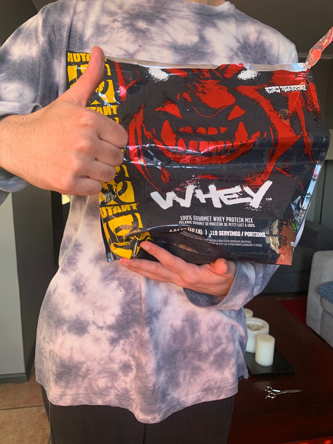 Customer photo review of Mutant Whey Proteína 10 Lb