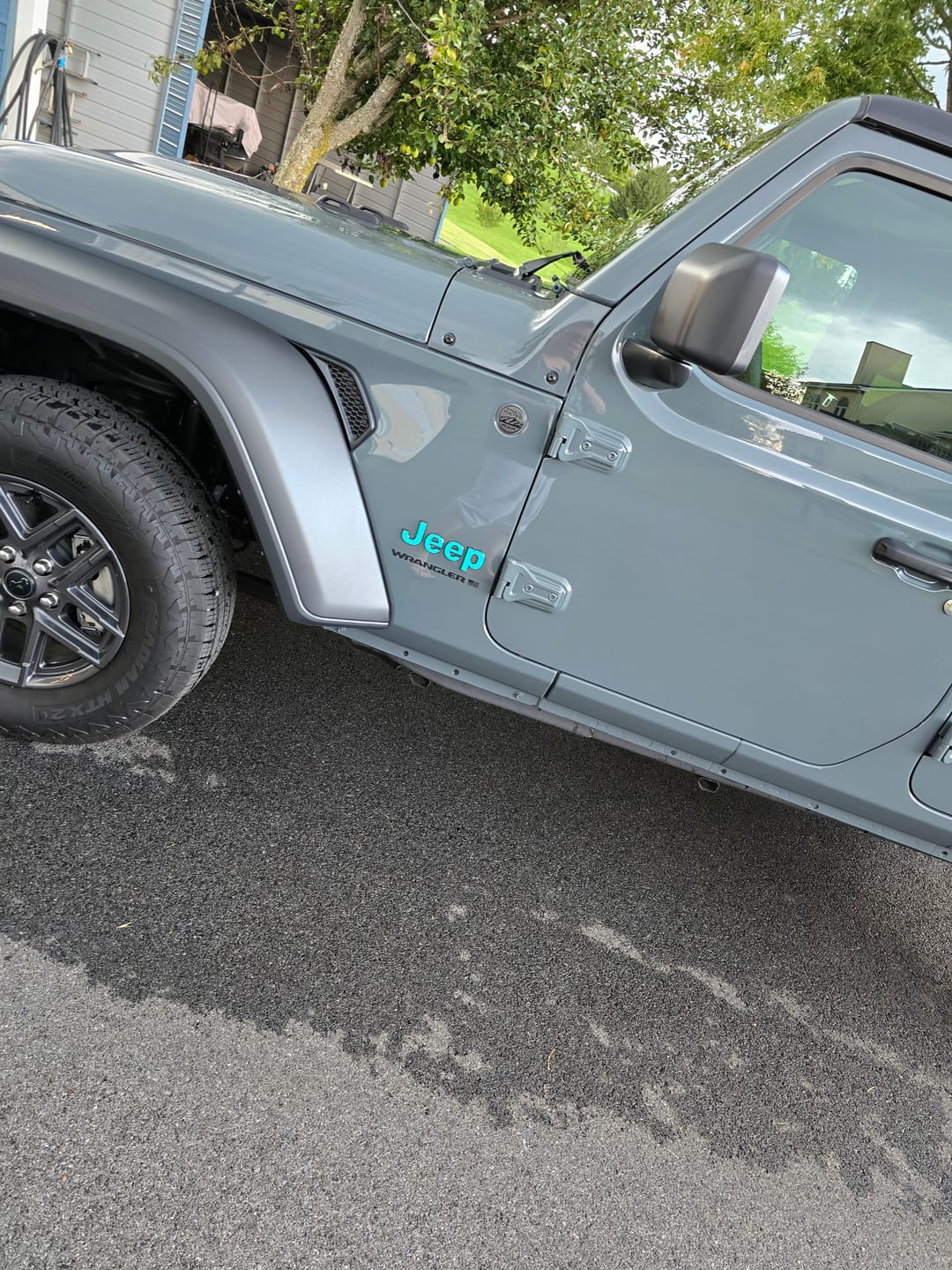 Customer photo review of JEEP Wrangler Emblem Overlay Decal Set | Fits JL, JK, TJ & YJ