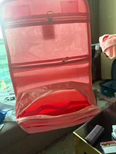 Customer photo review of Toiletry Bag for Travel – Dry Wet Separation Hanging Organizer