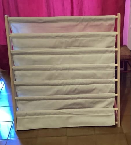 Customer photo review of Floor To Ceiling Bookshelf - Solid Wood Book Storage