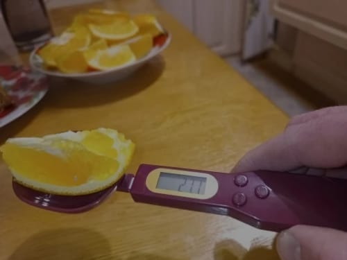 Customer photo review of Digital Spoon Scale – Adjustable Kitchen Measuring Tool