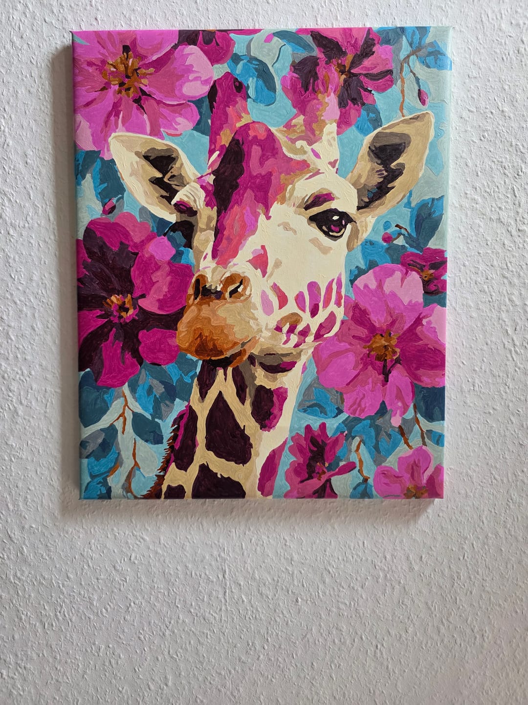 Customer photo review of Malen nach Zahlen - Lila Giraffe