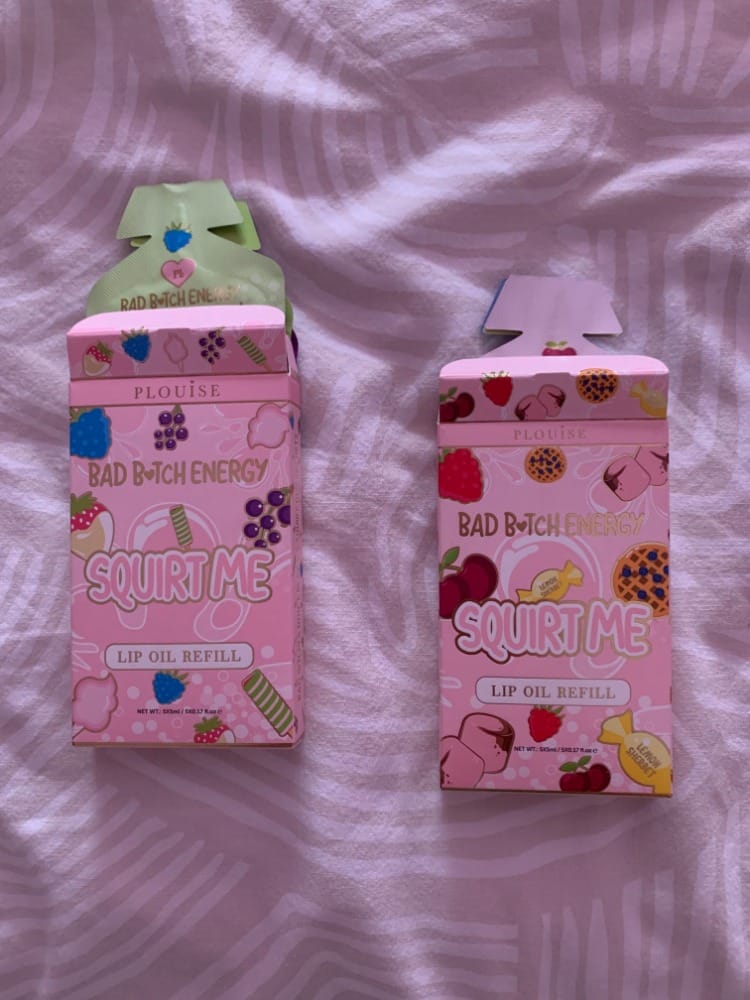 Customer photo review of Squirt Me Lip Oil Refill Sachet Packs 5ml