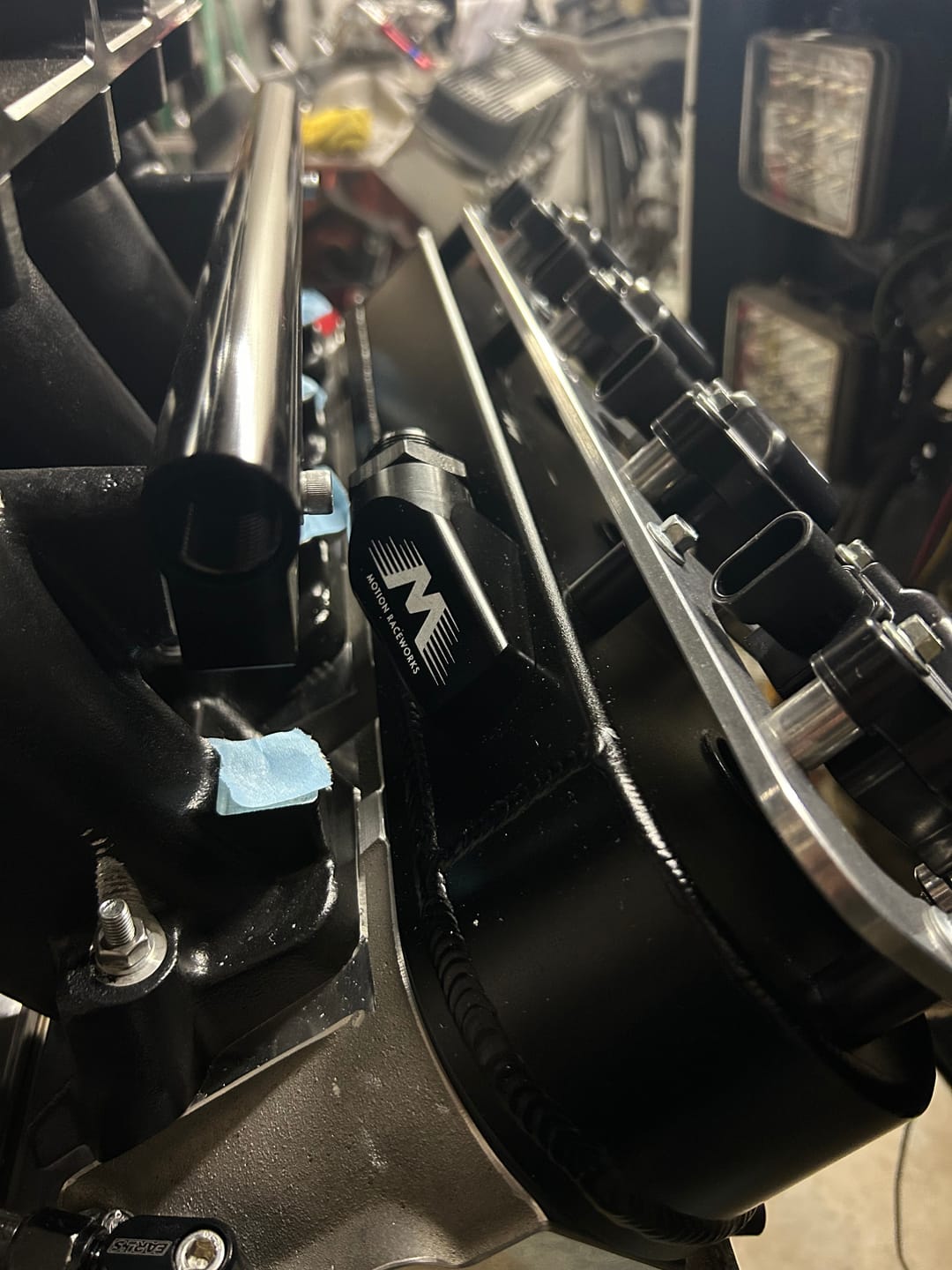 Customer photo review of Motion Raceworks Billet Valve Cover Breathers Black Anodized (Pair)