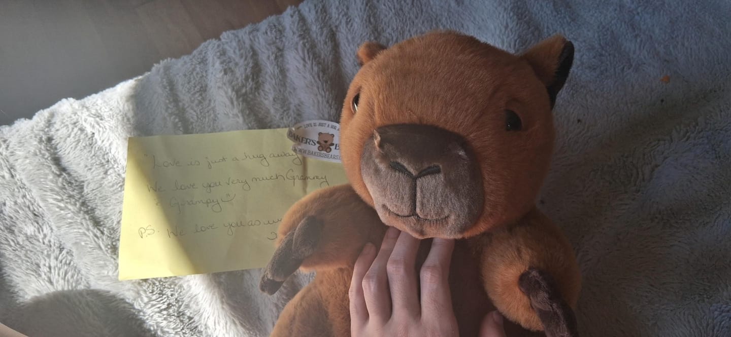 Customer photo review of Weighted Plush Animal - Soft, Huggable, 50+ Multiple Weight Choices