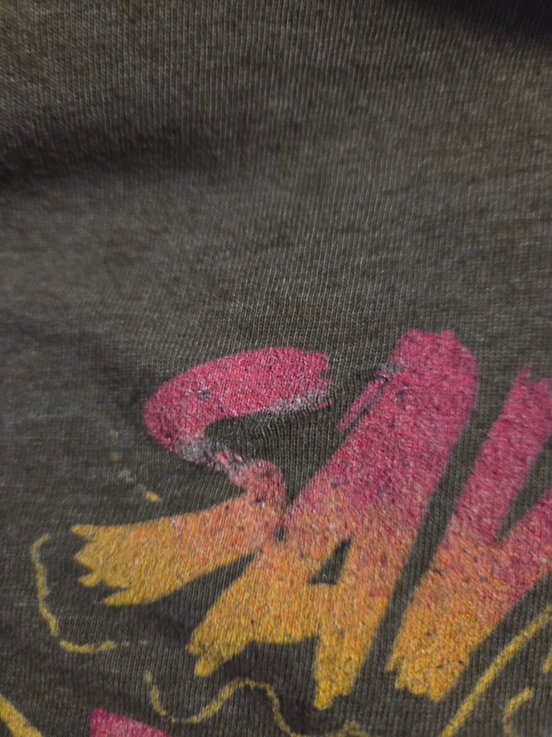Customer photo review of Saved Not Soft Neon T-Shirt