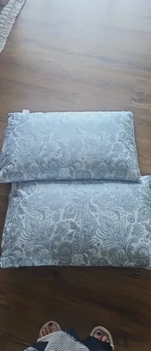 Customer photo review of Sleeping Pillow Set – 2PC Brushed Texture Patterned Pillows