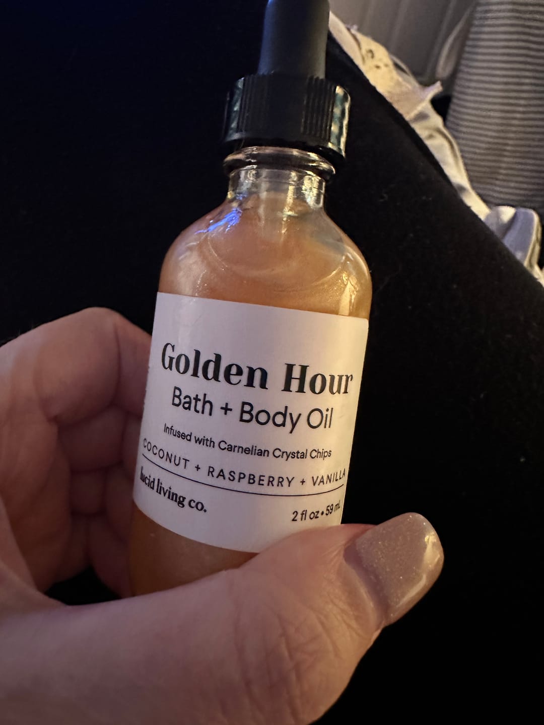 Customer photo review of Golden Hour Bath & Body Oil