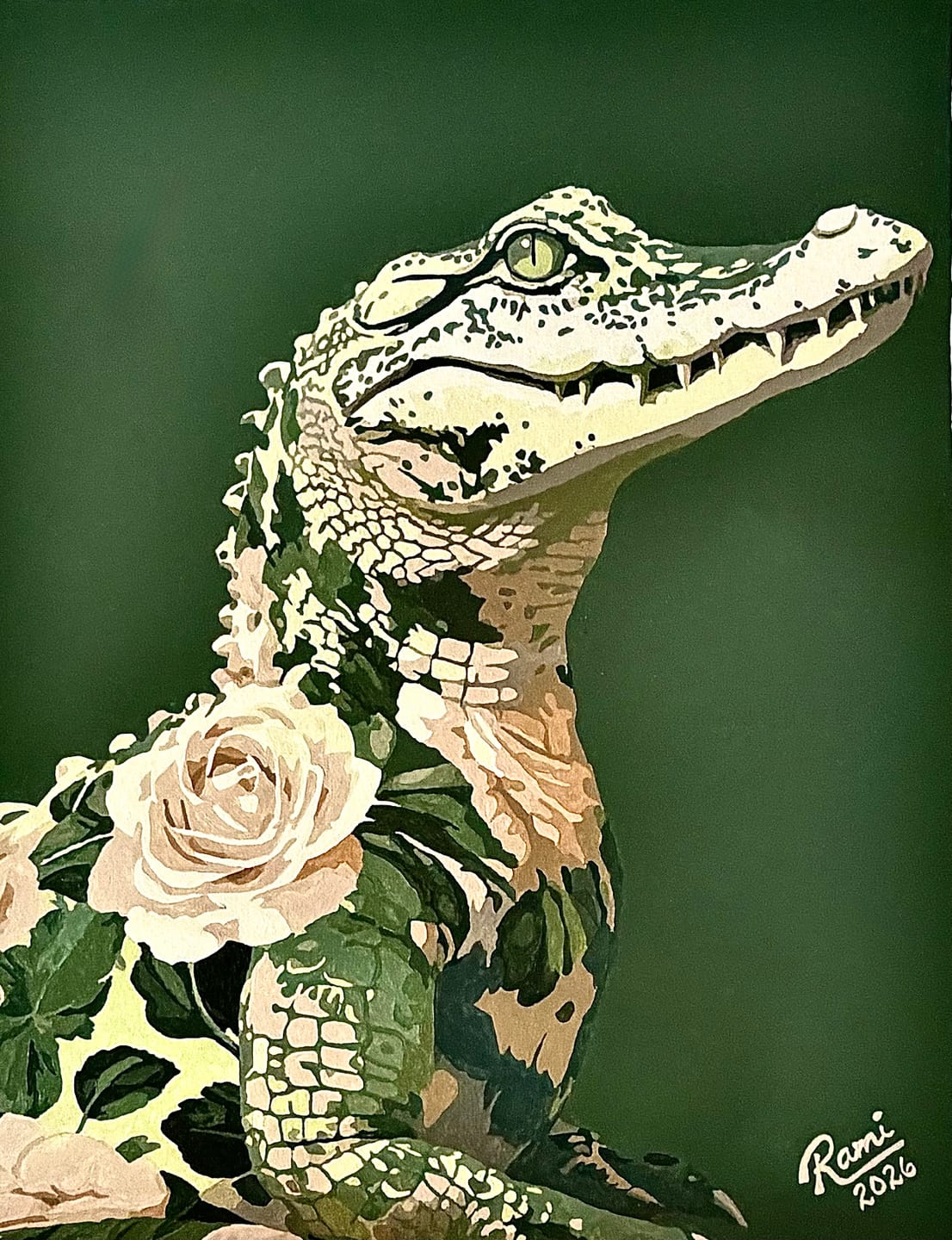 Customer photo review of One Fancy Gator | Paint by Number