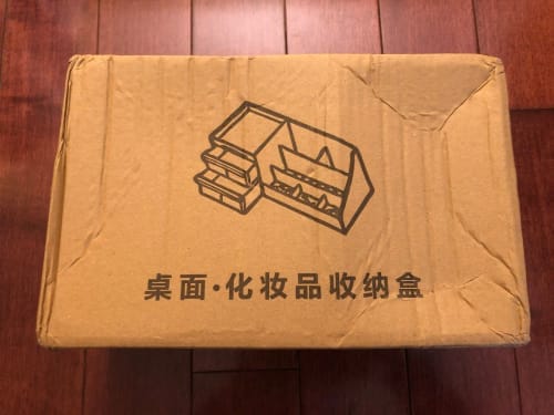 Customer photo review of Makeup Storage Drawer – Plastic Desktop Cosmetics Shelf