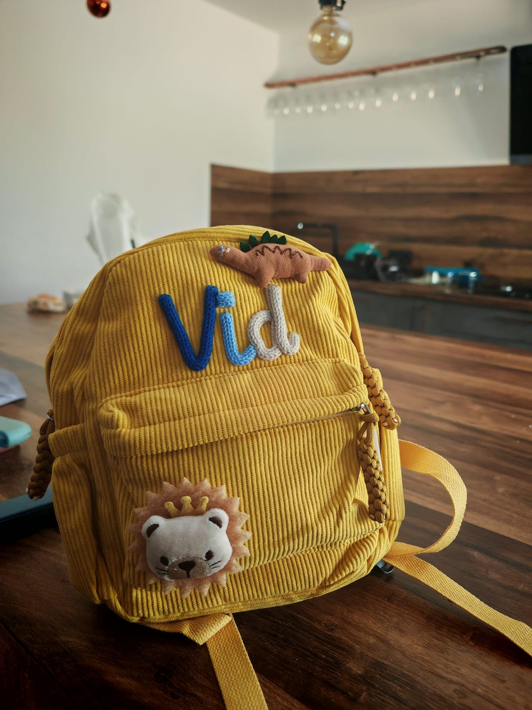 Customer photo review of K&C - Personalized Knitted Backpack