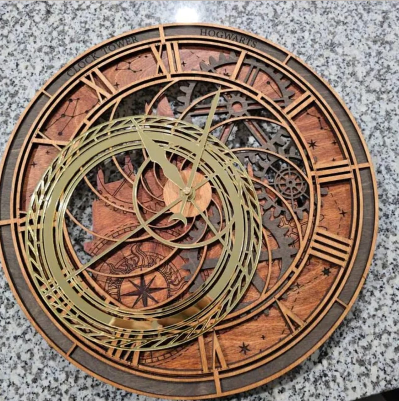 Customer photo review of HANDCRAFTED HOGWARTS™ CLOCK TOWER 3D WALL CLOCK - OFFICIALLY LICENSED - HARRY POTTER