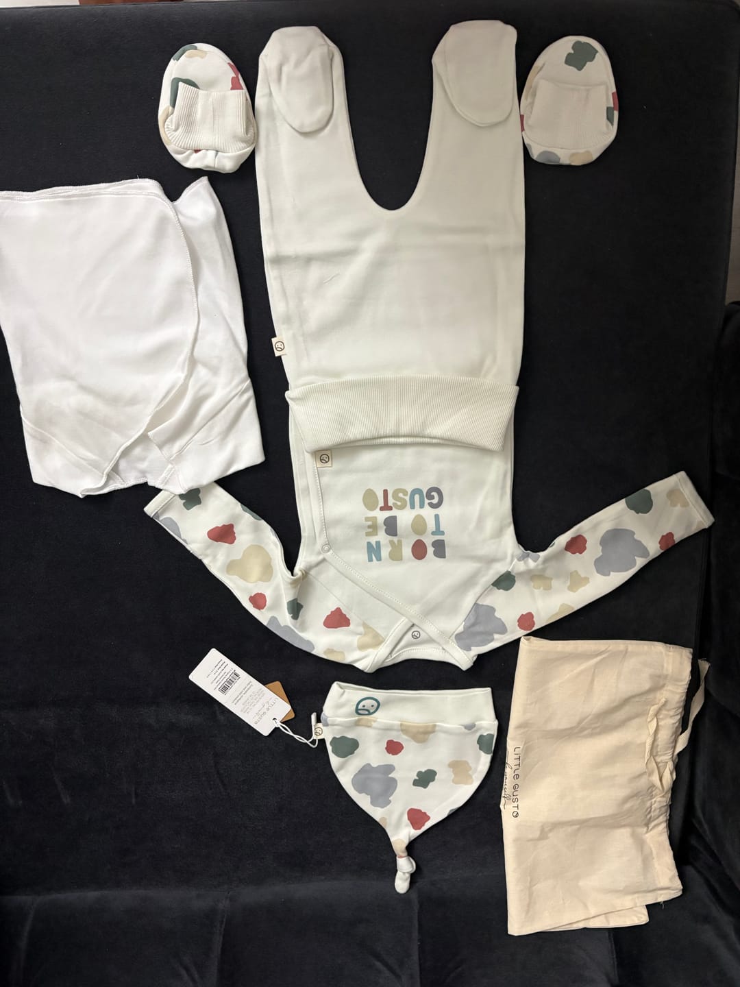 Customer photo review of 6'lı Organik Pamuk Hastane Çıkış Seti Animal Desenli