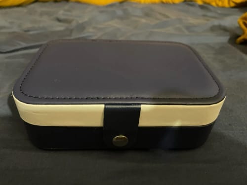 Customer photo review of Mini Jewelry Box – Velvet Lined Travel Case for Rings & Earrings