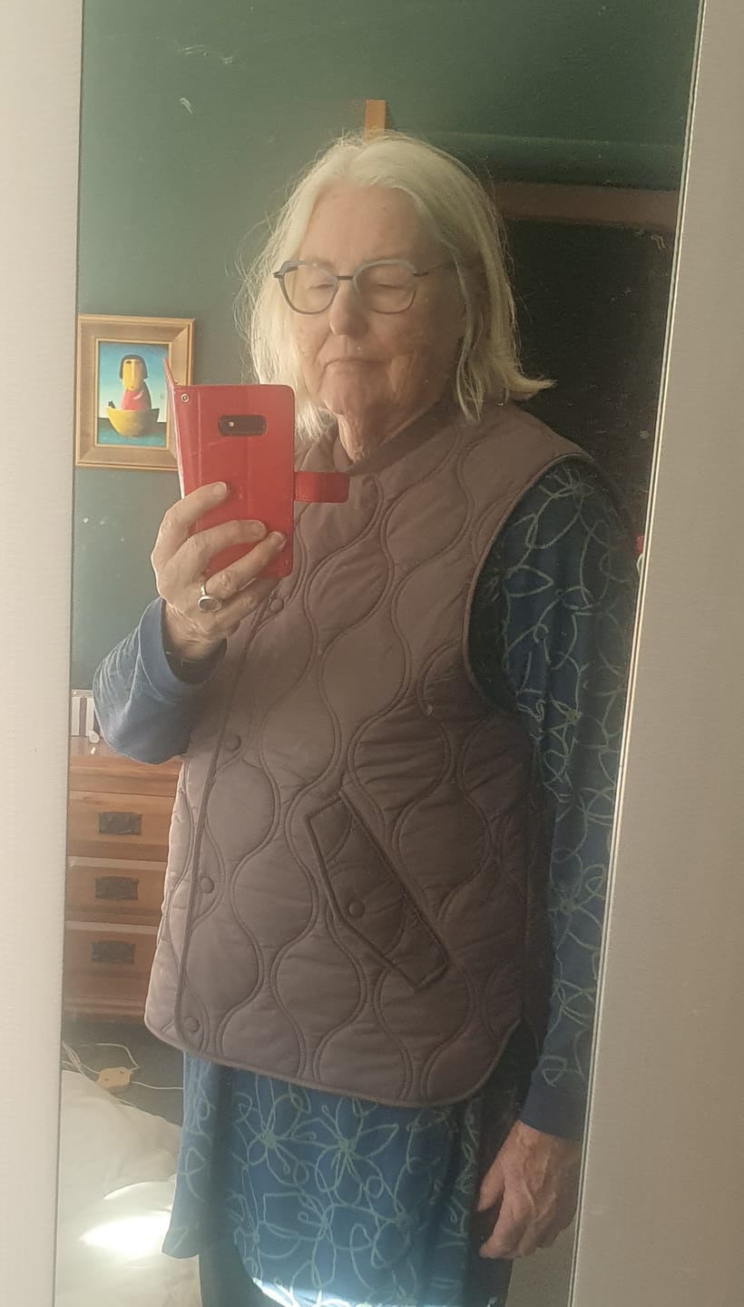 Customer photo review of Neve Quilted Vest - Cocoa Powder