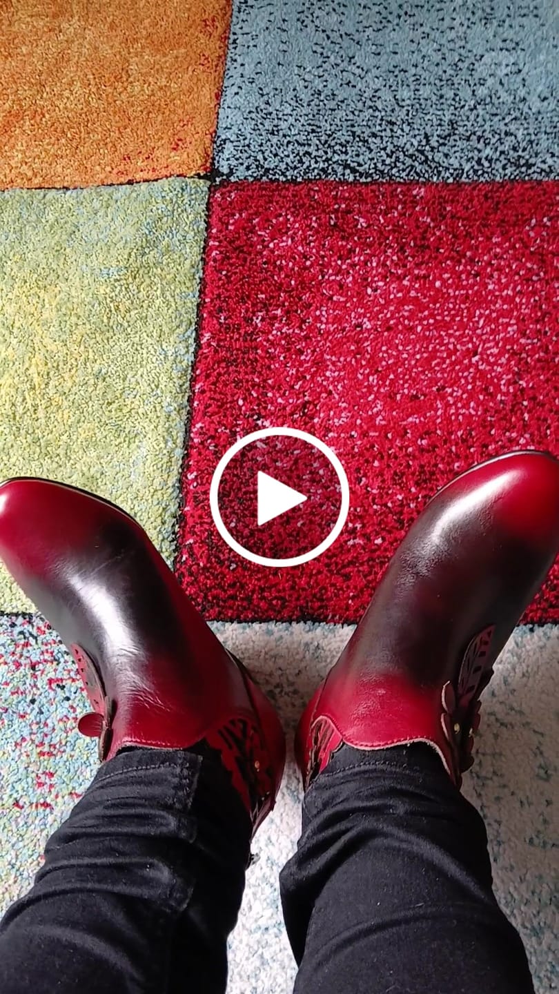 Customer video review of Blooming Elegance Floral Ankle Boots