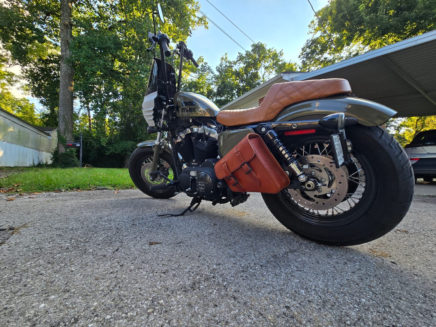 Customer photo review of H-D® Sportster Left Side Solo Bag - SL02