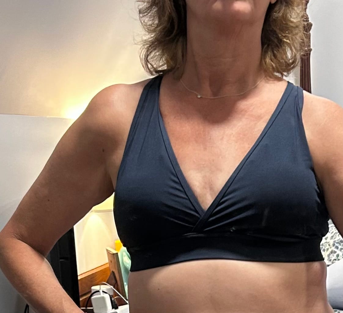 Customer photo review of FaV Bra – Night Swim Navy