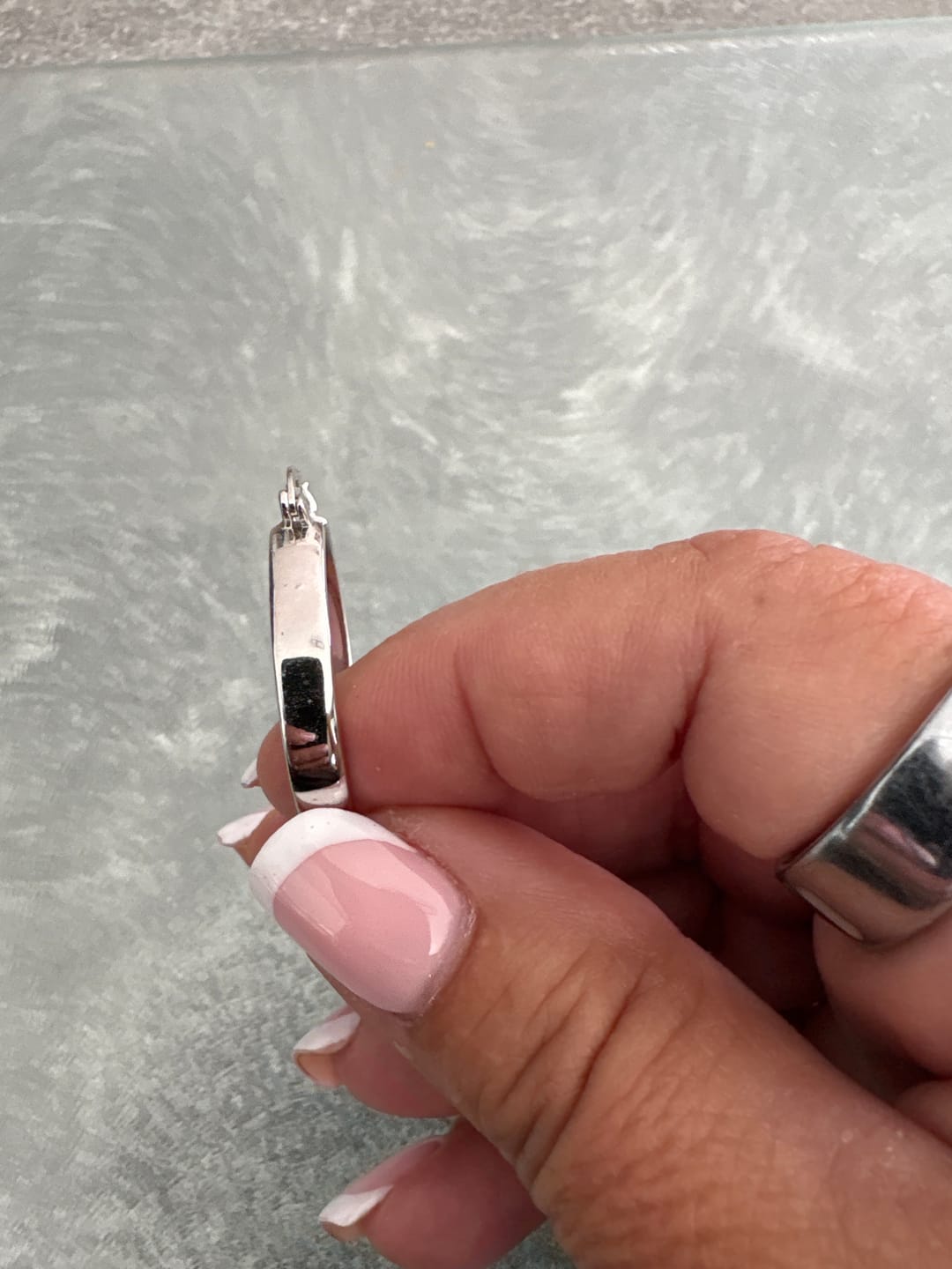 Customer photo review of Molto Large Hoop Earrings