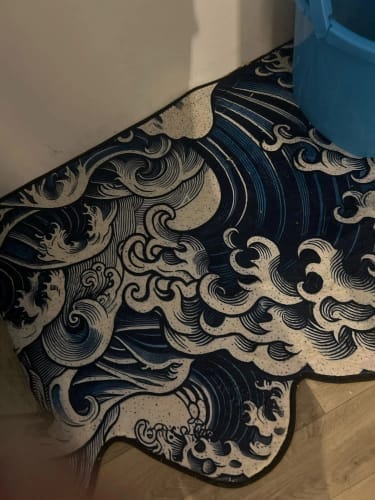 Customer photo review of Wave Pattern Floor Mat - Soft Anti-Slip Home Rug