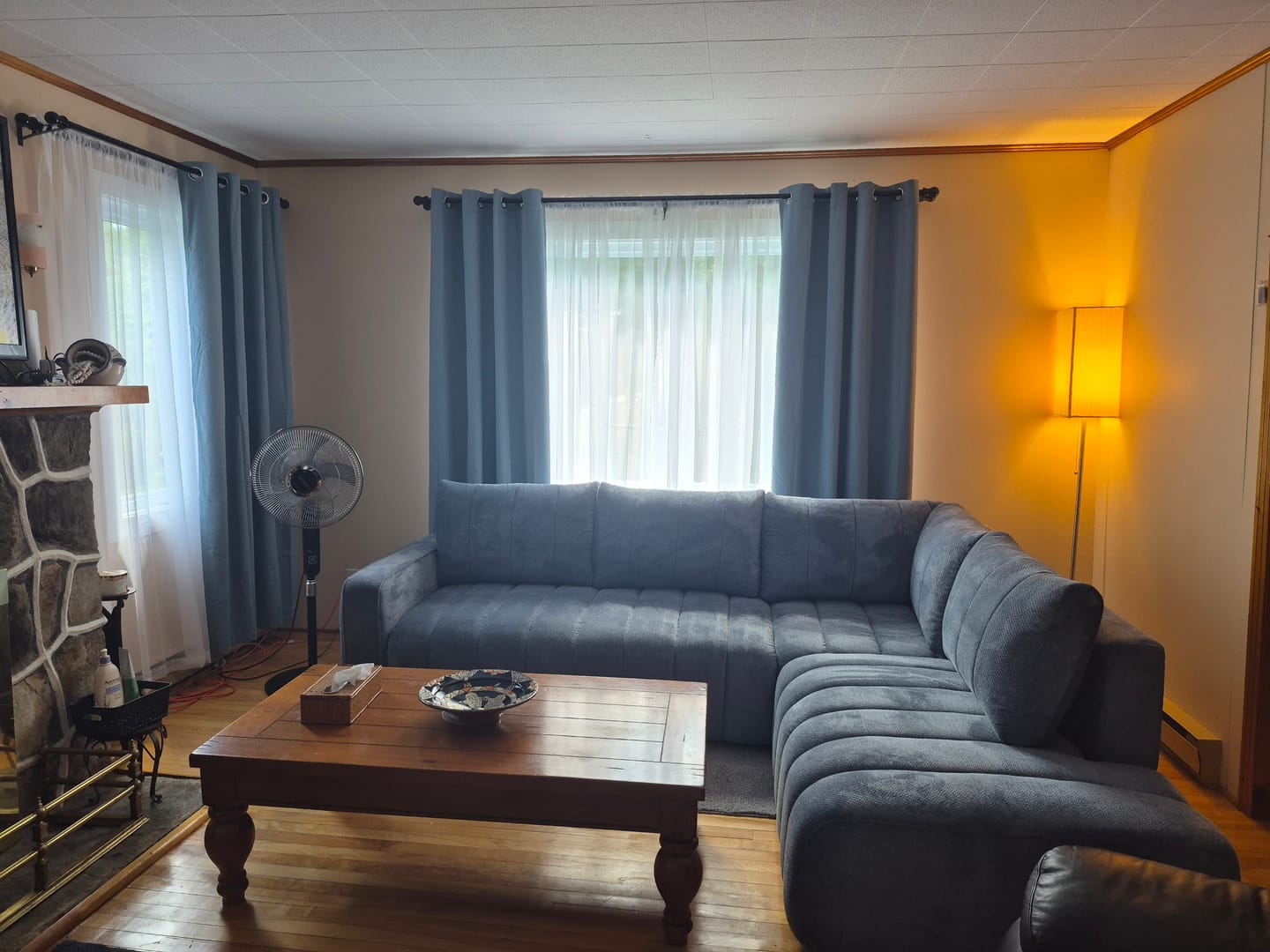 Customer photo review of DARIO - Sofa-lit sectionnel 106" bleu
