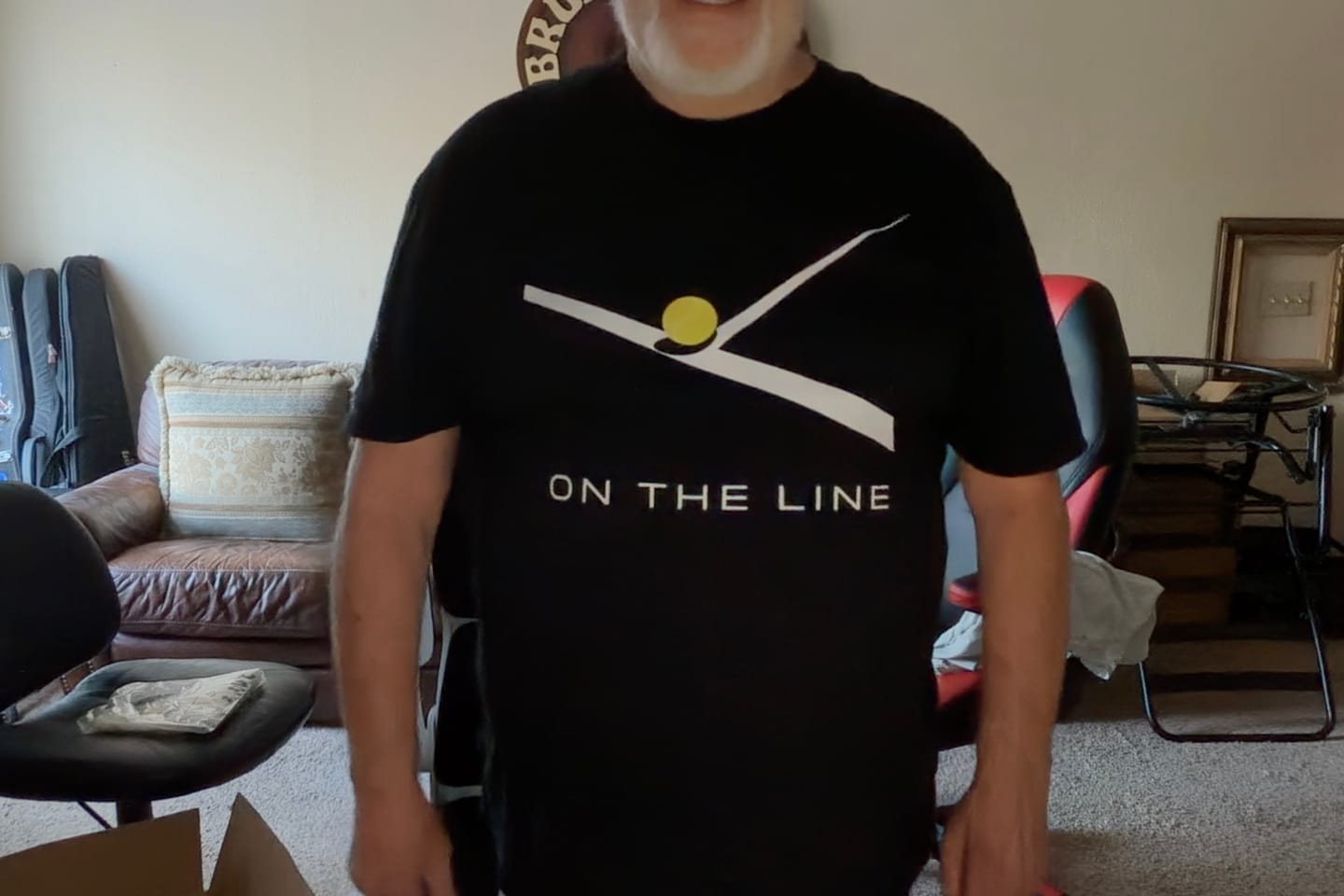 Customer photo review of On The Line T-Shirt