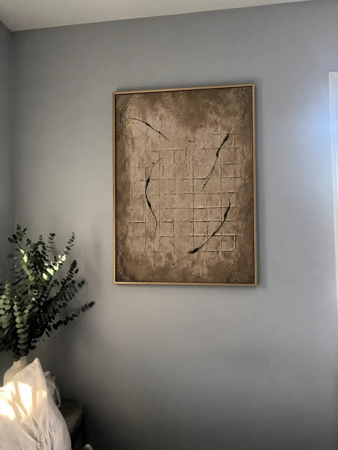Customer photo review of Earthen Patina Gestural Abstract