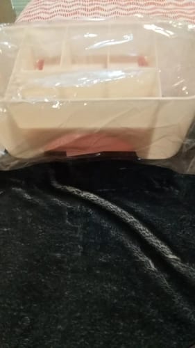 Customer photo review of Makeup Organizer with Drawer – Acrylic Brush and Lipstick Holder