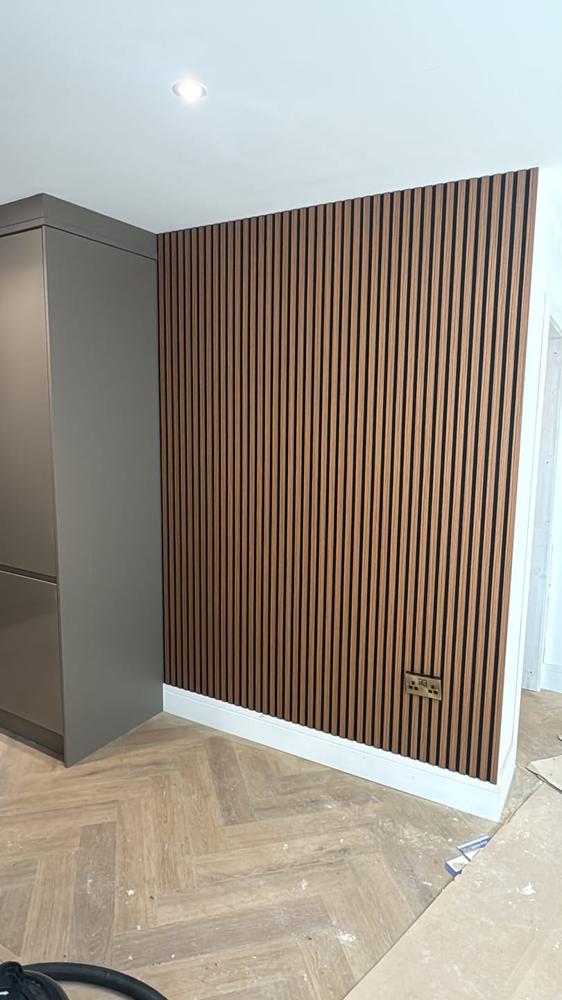 Customer photo review of Premium Acoustic Wall Panels - Teak Oak