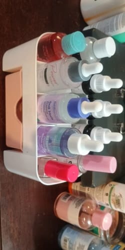 Customer photo review of Makeup Organizer with Drawer – Acrylic Brush and Lipstick Holder