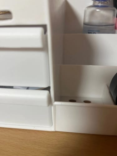 Customer photo review of Makeup Storage Drawer – Plastic Desktop Cosmetics Shelf