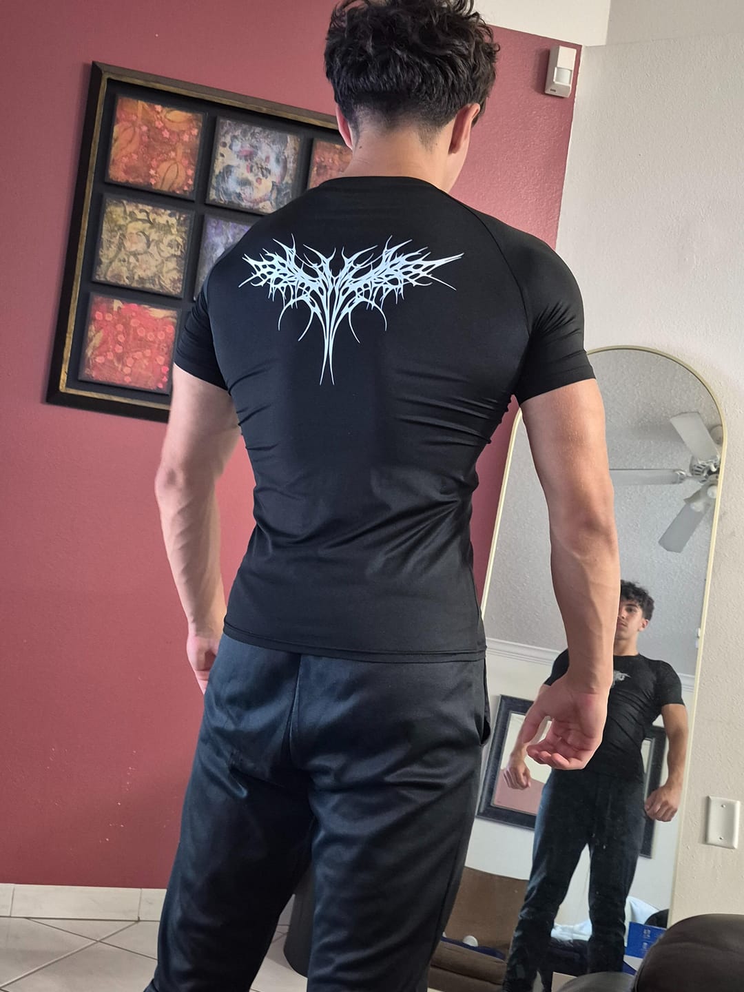 Customer photo review of UC023 Envy Compression Tee - Black