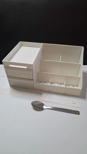 Customer photo review of Makeup Storage Drawer – Plastic Desktop Cosmetics Shelf