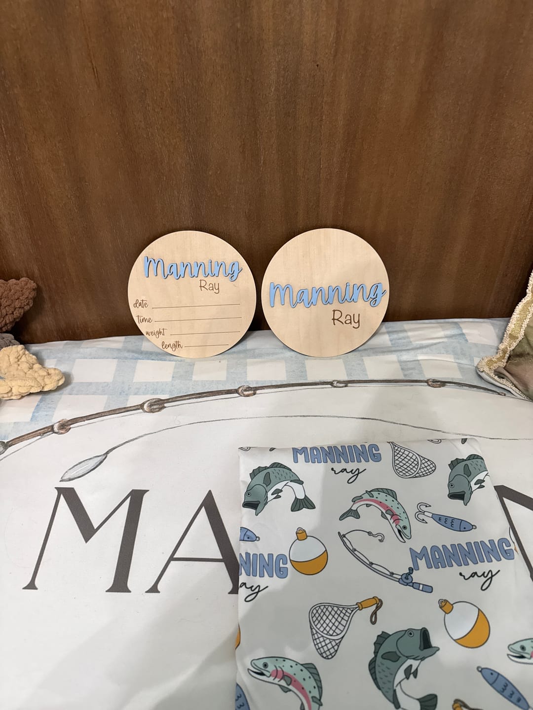 Customer photo review of Baby Name Announcement Sign with Stats