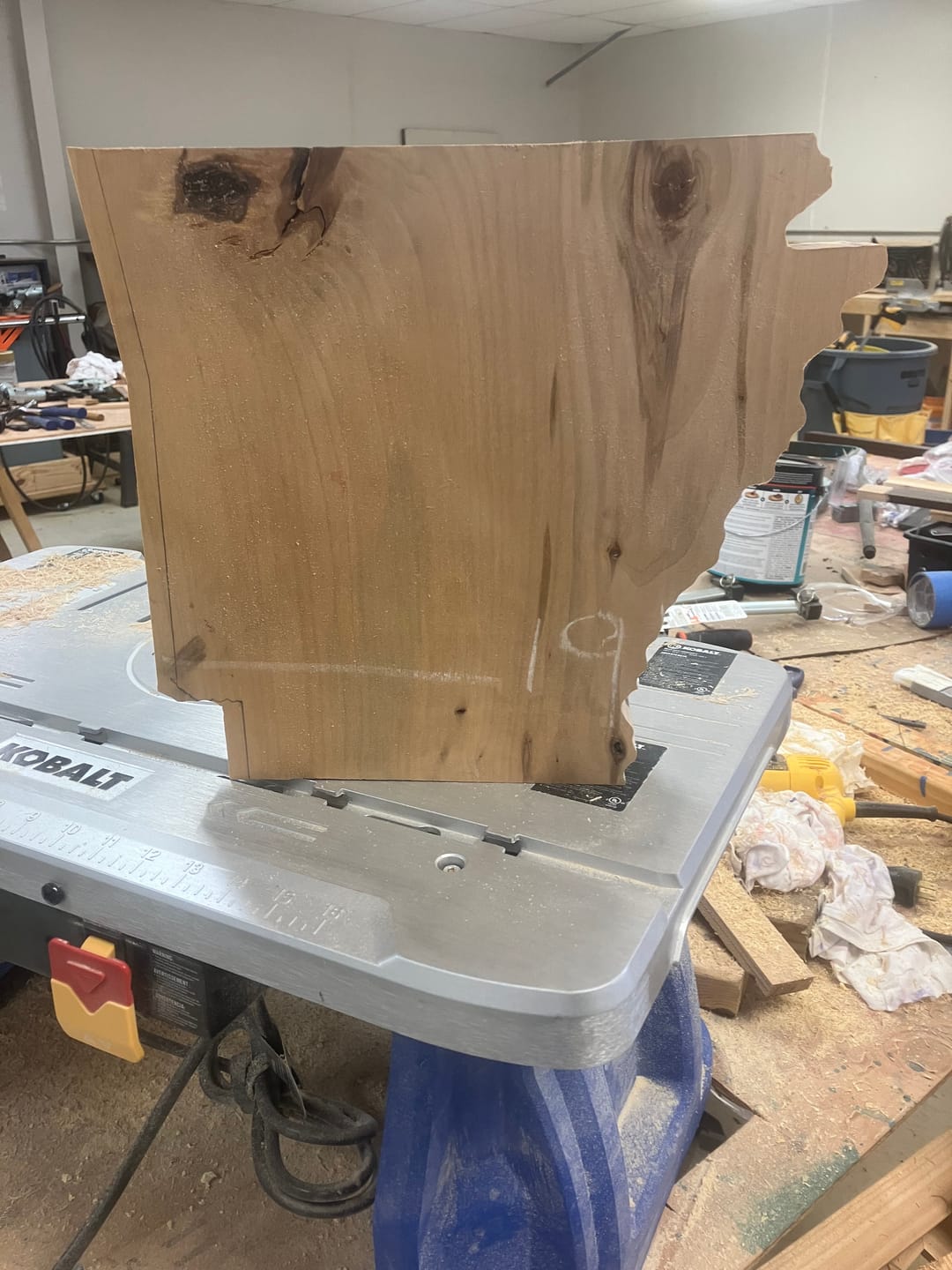 Customer photo review of 13.4x12.0" State Of Arkansas Acrylic Router Template